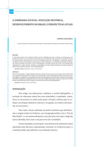 A SOBERANIA ESTATAL: EVOLUÇÃO hISTÓRICA