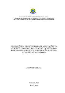 etnobotânica e ecofisiologia de vegetações em cenários