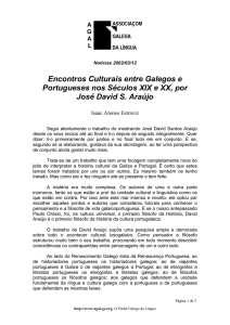 Encontros Culturais entre Galegos e Portugueses nos Séculos XIX e