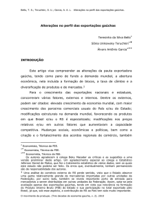 Alterações no perfil das exportações gaúchas