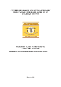 Protocolo Básico de Atendimento em Centro Cirúrgicos