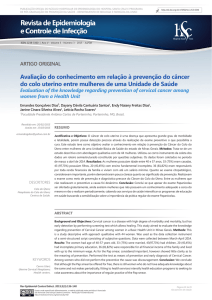 Avaliação do conhecimento em relação à prevenção do câncer do