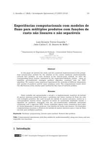 Experiências computacionais com modelos de fluxo para múltiplos