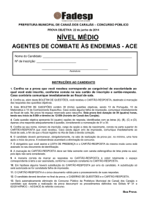 AGENTES DE COMBATE S ENDEMIAS - ACE