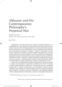 Althusser and His Contemporaries: Philosophy`s Perpetual War