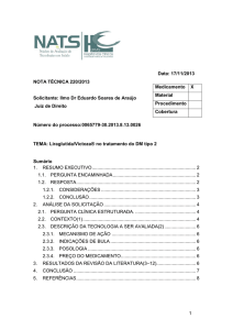 1 Data: 17/11/2013 NOTA TÉCNICA 220/2013 Solicitante: Ilmo Dr