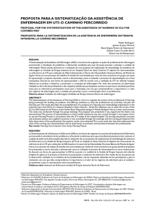 proposta para a sistematização da assistência de enfermagem em