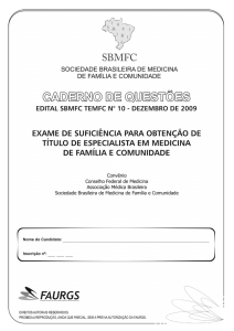 temfc 10 - Sociedade Brasileira de Medicina de Família e