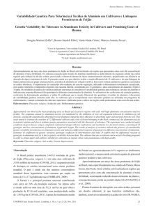 Variabilidade Genética Para Tolerância à Toxidez de Alumínio em