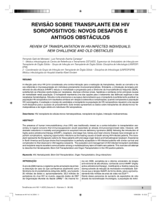 REVISÃO SOBRE TRANSPLANTE EM HIV SOROPOSITIVOS