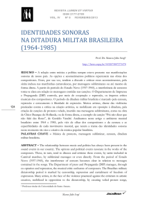identidades sonoras na ditadura militar brasileira (1964-1985