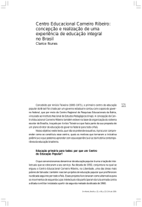 121 Centro Educacional Carneiro Ribeiro: concepção e realização