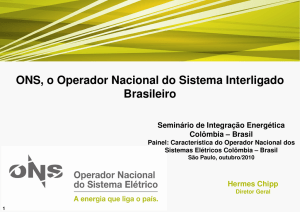 ONS, o Operador Nacional do Sistema Interligado Brasileiro