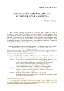 segunda notícia sobre uma geografia de portugal nova e monumental