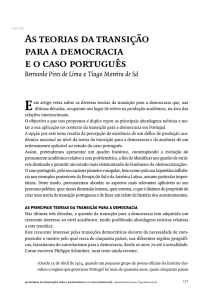 As teorias da transição para a democracia e o caso português