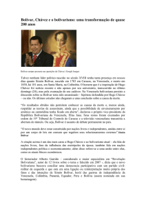 Bolívar, Chávez e o bolivarismo: uma transformação de quase