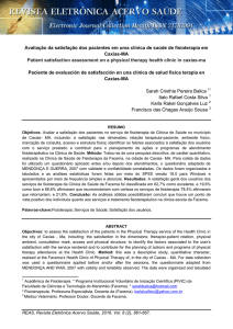 Avaliação da satisfação dos pacientes em uma clínica de saúde de