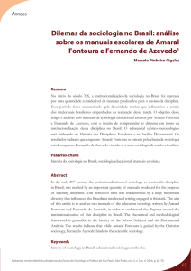 Dilemas da sociologia no Brasil: análise sobre os manuais