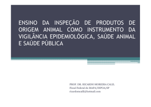 Ensino da inspeção de produtos de origem animal como