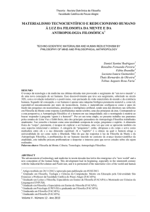 materialismo tecnocientífico e reducionismo humano à luz da