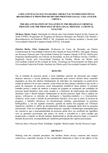 a relativização das nulidades absolutas no processo penal