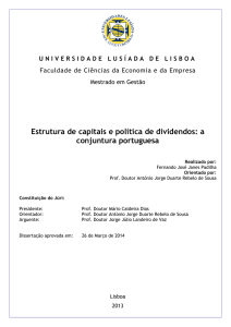 Estrutura de capitais e política de dividendos: a conjuntura portuguesa