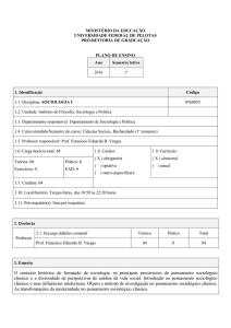 Plano de Ensino Sociologia I 2016