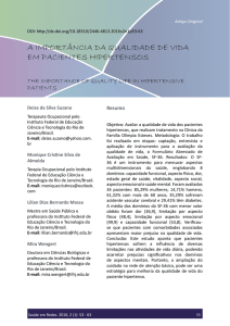 A IMPORTÂNCIA DA QUALIDADE DE VIDA EM PACIENTES