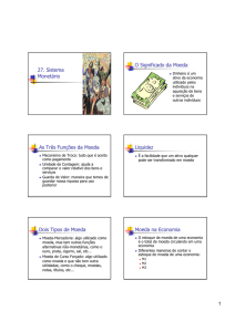 Cap.27 - Sistema Monetário