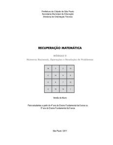 Recuperação Matemática: Números Racionais, Operações e