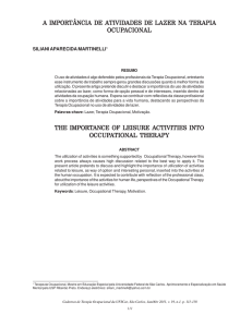 Vol.19 n1.pmd - Cadernos de Terapia Ocupacional da UFSCar