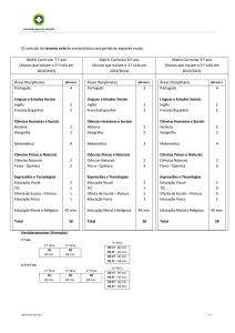 Matriz Curricular 7.º ano