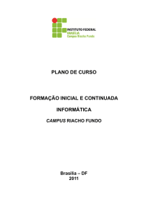 plano de curso formação inicial e continuada informática