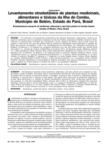 Levantamento etnobotânico de plantas medicinais, alimentares e