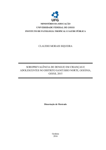 CLAUDIO MORAIS SIQUEIRA SOROPREVALÊNCIA DE DENGUE