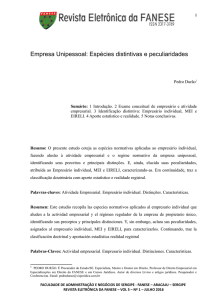 Empresa Unipessoal: Espécies distintivas e peculiaridades