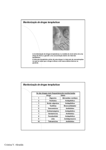 Monitorização de drogas terapêuticas Monitorização de drogas