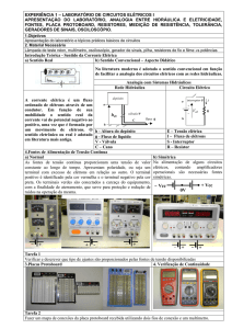 EXPERIÊNCIA 1 – LABORATÓRIO DE CIRCUITOS ELÉTRICOS I