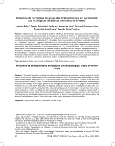 Influência de herbicidas do grupo das imidazolinonas em