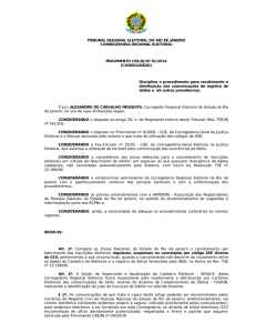 TRIBUNAL REGIONAL ELEITORAL DO RIO DE JANEIRO - TRE-RJ