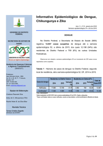 Informativo Epidemiológico de Dengue, Chikungunya e Zika