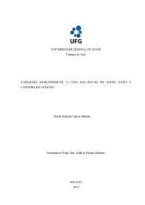 O CASO DAS BACIAS DO AÇUDE (SAPO)