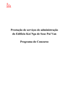 Prestação de serviços de administração do Edifício Koi Nga de