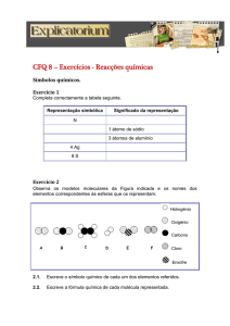 CFQ 8 – Exercícios - Reacções químicas
