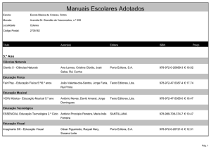 Lista de manuais adotados - EBI Colares