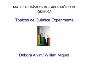 Tópicos de Química Experimental Débora Alvim/ Willian Miguel