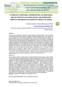 o complexo territorial agroindustrial de uberlândia - Unifal-MG