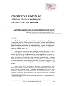 projeto ético-político do serviço social e formação profissional na fss