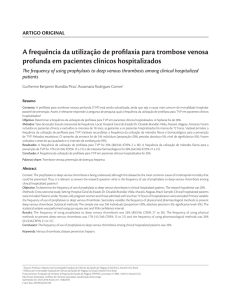 A frequência da utilização de profilaxia para trombose