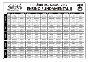 HORÁRIO OFICIAL ENSINO FUNDAMENTAL II